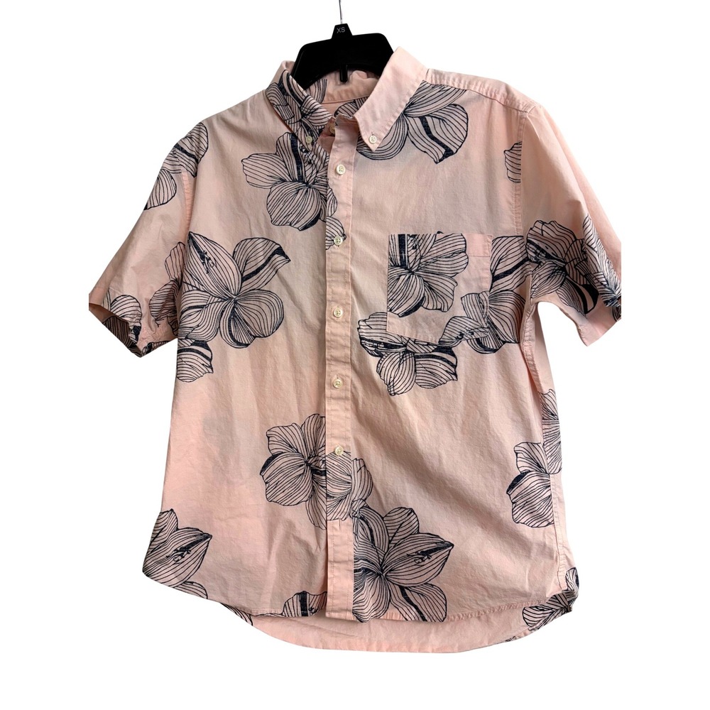 Goodfellow & Co‎ Northrop Shirt Large Pink Floral, Beach, Tropical, Summer, Slim